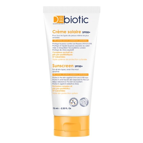 D-BIOTIC-Creme-solaire-75-ml-600x600-1.jpg D BIOTIC CREME SOLAIRE 75 ML SPF 50+ – Image 1