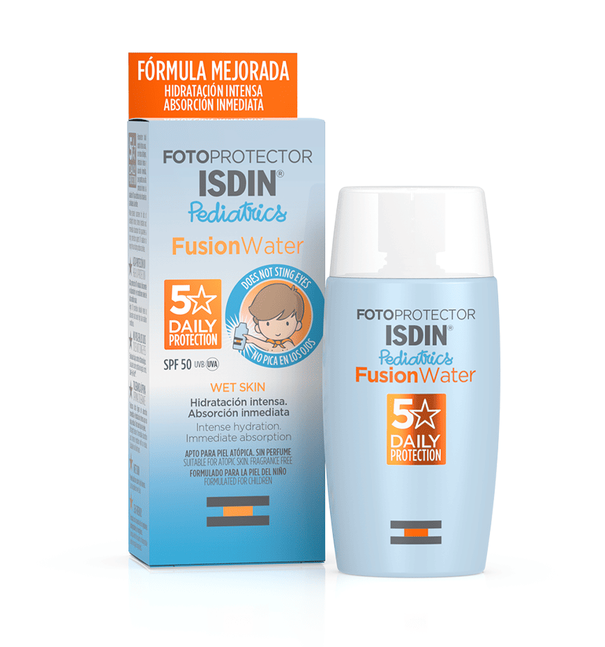 DFER_1-1.png ISDIN FOTOPROTECTOR SPF 50+ PEDIATRICS FUSION WATER 50 ML – Image 1