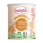 BABYBIO 5 CEREALES NATURE BLE AVOINE RIZ SEIGLE QUINOA 6 MOIS ET PLUS 220G