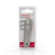 Formes&amp;Flammes Pince A Epiler Acier Forge Nikele Longue Mors Carres 9cm Refrence 18