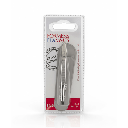 Formes&amp;Flammes Pince A Epiler Acier Forge Nikele Longue Mors Carres 9cm Refrence 18
