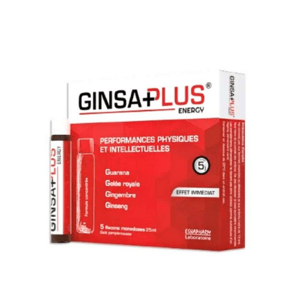 WINNER GINSA PLUS ENERGYSHOT 5 FLACONS MONODOSES 25 ML GOUT ARGUMES