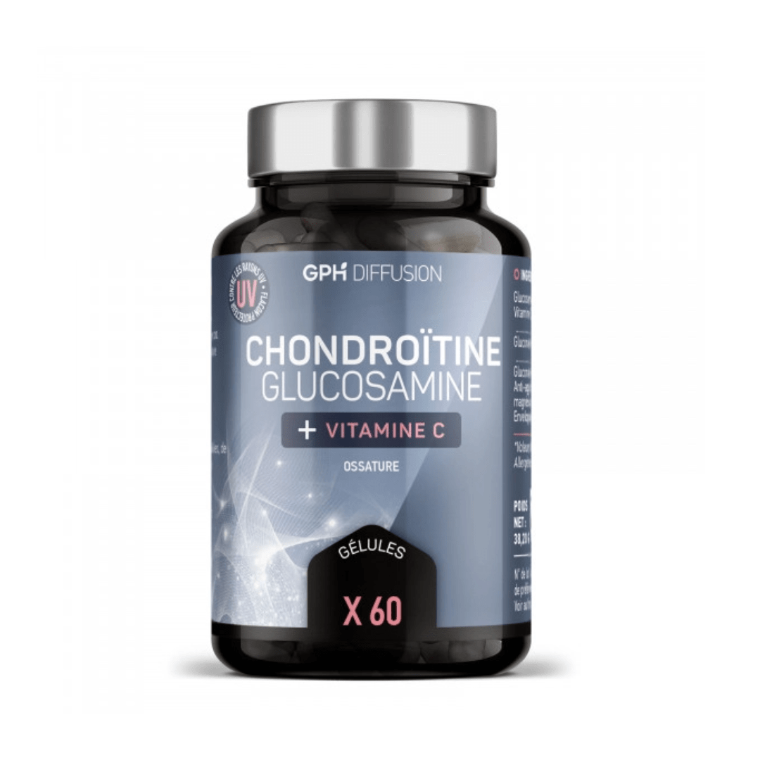 Gph-Diffusion-Chondroitine-Glucosamine-60-Gelules-1-1.png GPH CHONDROITINE GLUCOSAMINE + VITAMINE C 60 GELULES – Image 1