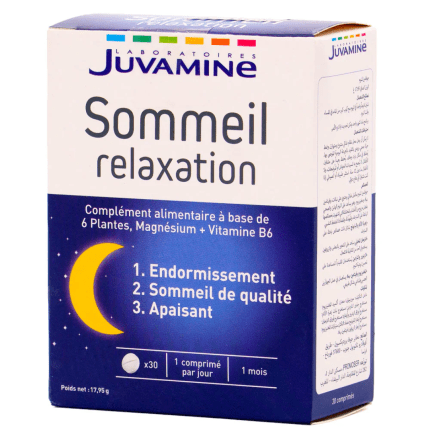 JUVAMINE SOMMEIL RELAXATION 30 COMPRIMES