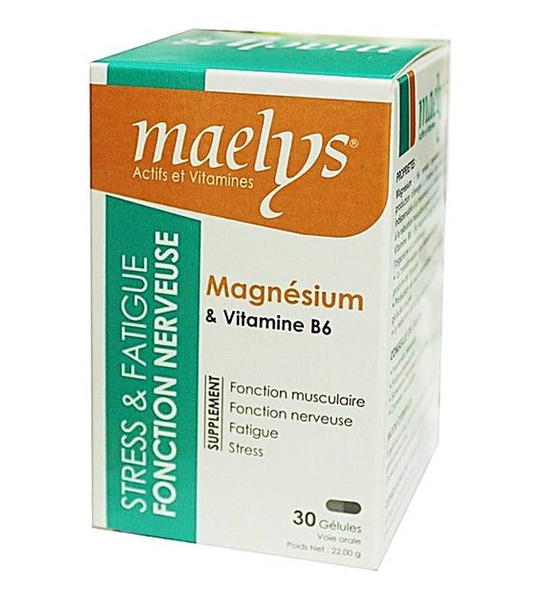 Maelys-Magnesium-30-gelules_a1c210e0-f48e-447a-9d2c-e456ea4698d8.jpg MAELYS MAGNESIUM & VITAMINE B6 30 GÉLULES – Image 1