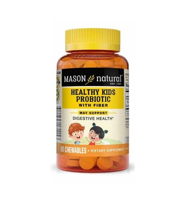 Mason-Natural-Healthy-Kids-Probiotic-with-fiber-60-tablets-1711-60A-1-1.jpg MASON NATURAL HEALTHY KIDS PROBIOTIC WITHE FIBER 60 CHEWABLES – Image 1