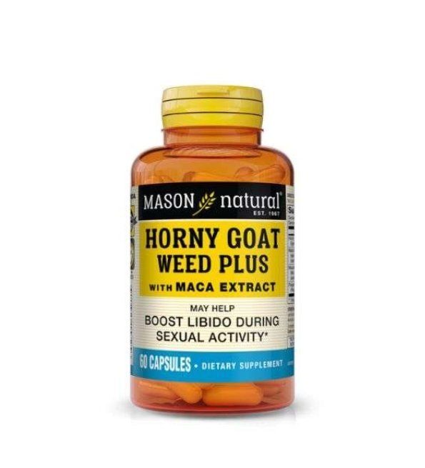 Mason-Natural-Horny-Goat-Weed-plus-60-capsules-1572-60A-1-1.jpg MASON NATURAL HORNY GOAT WEED PLUS WITH MACA EXTRACT 60 CAPSULES – Image 1