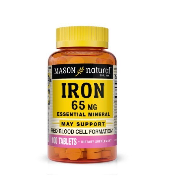 Mason-natural-Iron-65mg-100-tablets-1497-100-1-1.jpg MASON NATURAL IRON 65 MG 100 TABLETS – Image 1