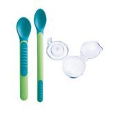 Mam Baby Cuilleres avec Couvercles sensibles +6m