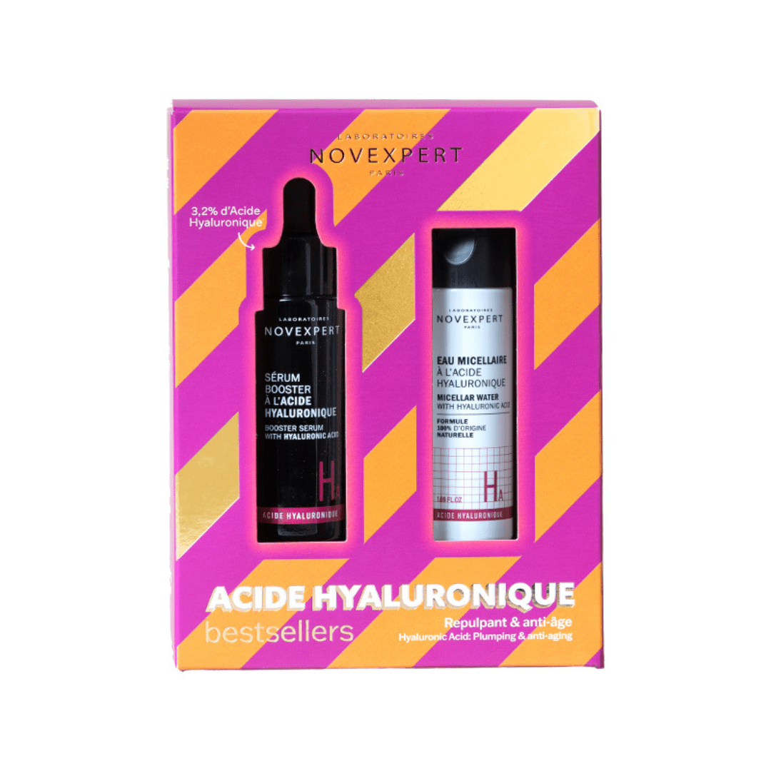 Novexpert-Duo-Booster-AHA-Serum-Booster-AHAEau-Micellaire-AHA.png NOVEXPERT COFFRET SERUM BOOSTER A L ACIDE HYALURONIQUE + LIP UP SOIN VOLUMATEUR DE LEVRES OFFERT – Image 1