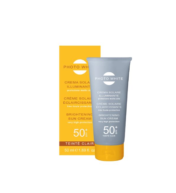 PHOTOWHITE-ECRAN-SOLAIRE-TEINTE-CLAIRE-SPF-50.jpg PHOTO WHITE OFFRE CREME SOLAIRE TEINTEE CLAIRE ECLAIRICISSANTE SPF 50+ 50 ML + CREME VISAGE ACIDE HYALURONIQUE 50 ML OFFERTE – Image 1