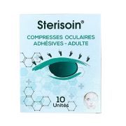Sterisoin Compresses Oculaires Opaques Adhésives Adulte x10