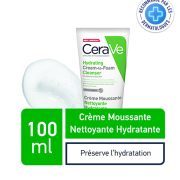 CERAVE CREME Moussante Nettoyante Hydratante Peau Normale à Sèche | 100ml