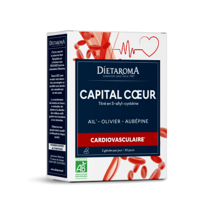 DIETAROMA AIL OLIVIER AUBEPINE BIO 60 GELULES