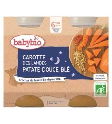BABYBIO PETIT POT CAROTTE DES LANDES PATATE DOUCE BLE 6 MOIS +