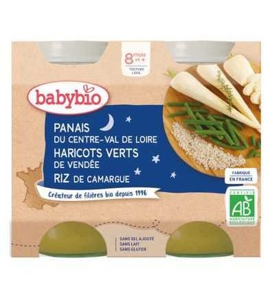BABYBIO PETIT POT PANAIS HARICOT VERTS ET RIZ 8 MOIS +