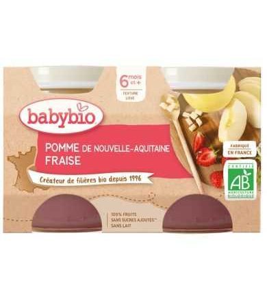 BABYBIO POMME DE NOUVELLE AQUITAINE FRAISE 6 MOIS