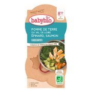BABYBIO POMME DE TERRE EPINARD SAUMON 8MOIS + 2X200 G