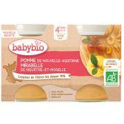 BABYBIO PETIT POT MIRABELLE ET POMME 2x130G BIO
