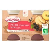 BABYBIO PETIT POT POMME ET MYRTILLE BIO 2x130G