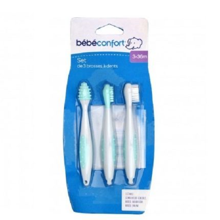 BEBE CONFORT SET OF 3 TOOTHBRUSHES  0-36M 0378