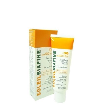 BIAFINE SOLEIL BIAFINE EMULSION SOLAIRE VISAGE FPS 50+ TEXTURE FLUIDE PEAUX TRES CLAIRES OU SENSIBLES
