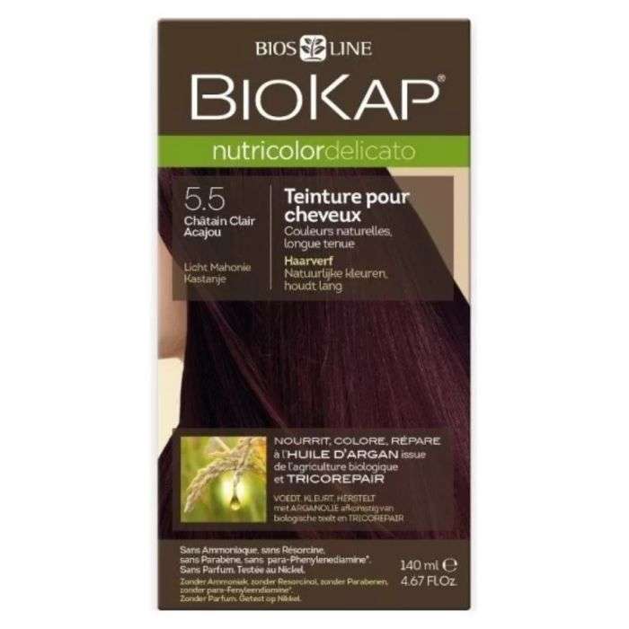 biokap-biokap-nutricolor-delicato-55-chatain-clair-acajou-coloration-1.jpg BIOKAP NUTRICOLOR DELICATO 5.5 CHATAIN CLAIR ACAJOU – Image 1