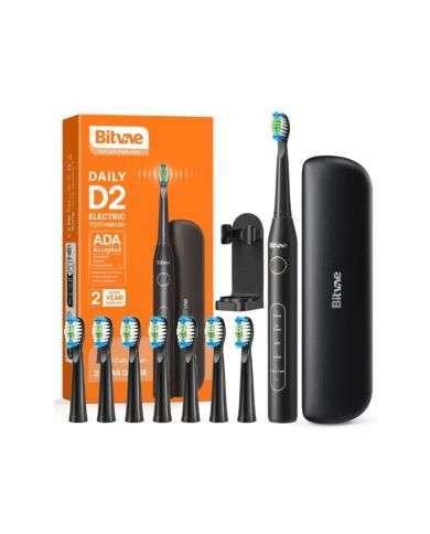 bitvae-daily-d2-rotary-electric-toothbrush-x-8-replaceable-brush-heads-brosses-a-dents-electriques.jpg BITVAE DAILY D2 ROTARY ELECTRIC TOOTHBRUSH x 8 REPLACEABLE BRUSH HEADS – Image 1