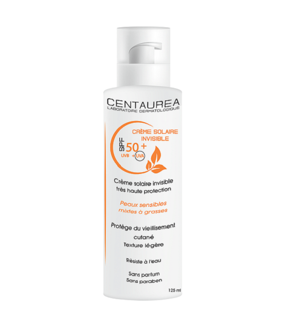 creme-solaire-invisible-125ml_b5f6fefa-17c4-413e-959f-d1c5a22a22f8.png CENTAUREA CREME SOLAIRE INVISIBLE SPF 50+ 125 ML – Image 1