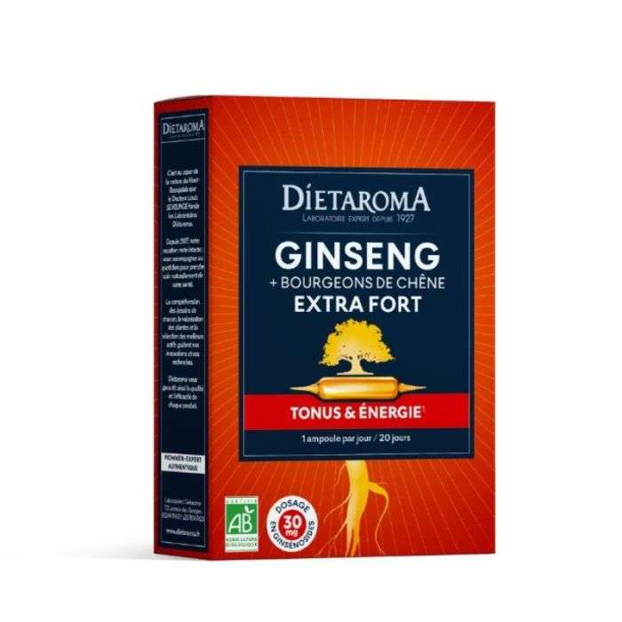 dietaroma-dietaroma-ginseng-extra-fort-20-ampoules-complements-alimentaires-1.jpg DIETAROMA GINSENG EXTRA FORT 20 AMPOULES – Image 1