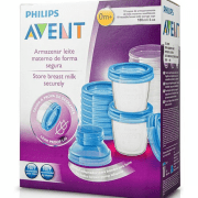 Philips Avent Gobelets de conservation du lait maternel réutilisables 0 mois + 180 ml x10