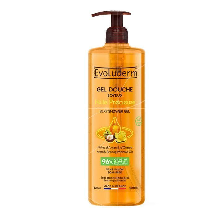 evoluderm-gel-douche-soyeux-huile-precieuse-500ml-1.jpg EVOLUDERM GEL DOUCHE SOYEUX HUILE PRECIEUSE 500ML – Image 1