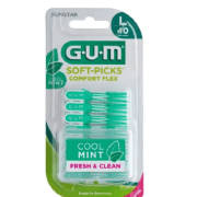GUM SOFT PICKS COMFORT FLEX MENTHOLE 40 LARGES REF 671
