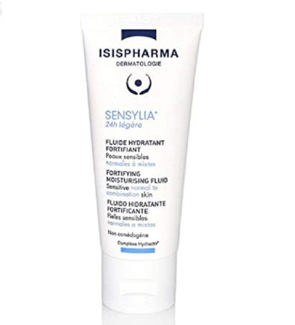 isispharma-sensylia-fluide-hydratant-1.jpg ISISPHARMA SENSYLIA 24 H LÉGÉRE FLUIDE HYDRATANT FORTIFIANT 40ML – Image 1