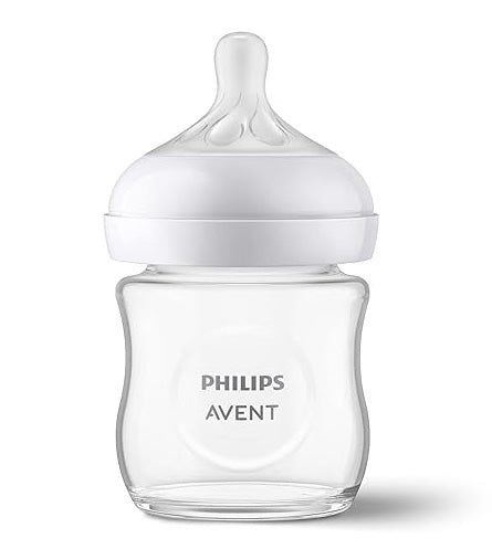 juyj-1.jpg AVENT BIBERON NATURAL EN VERRE 0M+ 120 ML – Image 1