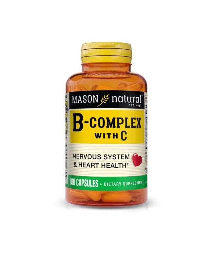 mason-natural-mason-natural-b-complex-avec-vitamine-c-100-capsules-circulation-sanguine-et-coeur.jpg MASON NATURAL B COMPLEX AVEC VITAMINE C 100 CAPSULES – Image 1
