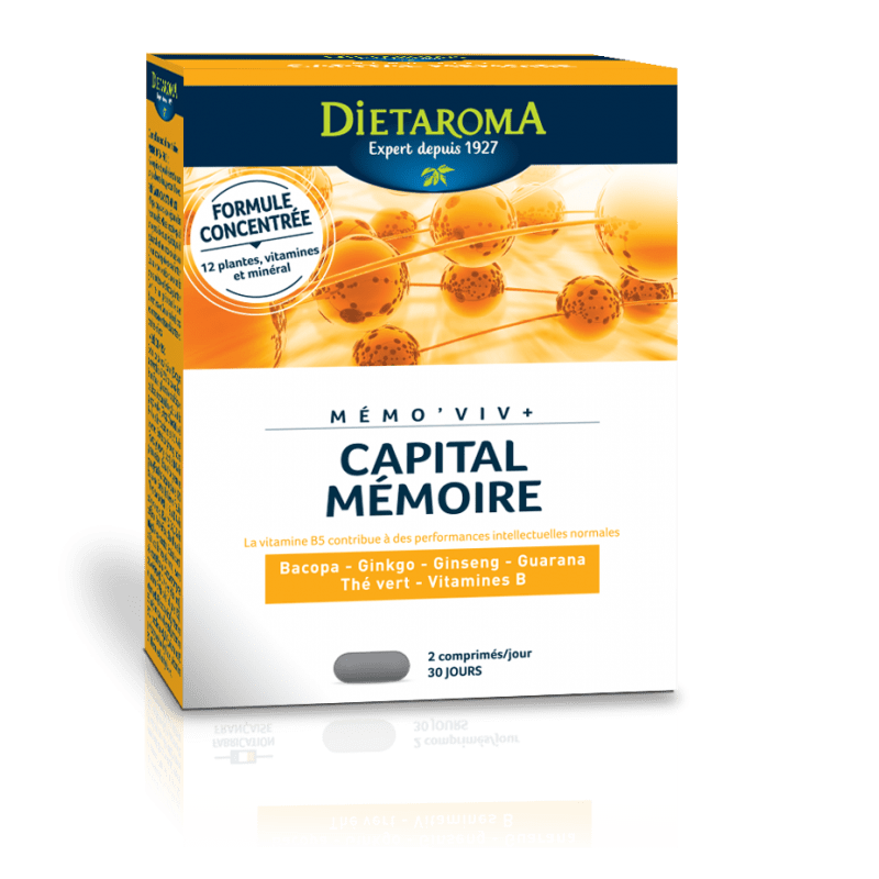 memo-viv-capital-memoire.png DIETAROMA MEMO VIV CAPITAL MEMOIRE 60 COMPRIMES – Image 1