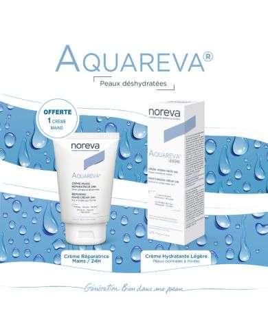 noreva-offre-aquareva-creme-hydratante-24h-texture-legere-40ml-noreva-aquareva-creme-mains-50-ml-offerte.jpg NOREVA AQUAREVA CREME HYDRATANTE 24H TEXTURE LEGERE 40ML – Image 1