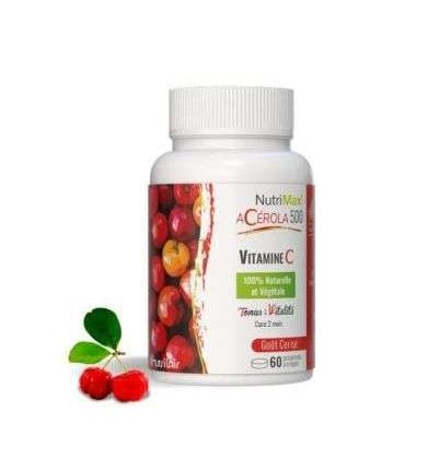 NUTRIMAX ACEROLA 500 VITAMINE C 60 COMPRIMES