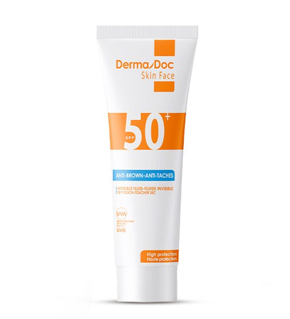 uui.jpg DERMADOC SKIN FACE CREME SOLAIRE ANTI TACHES SPF50+ INVISIBLE 50ML – Image 1