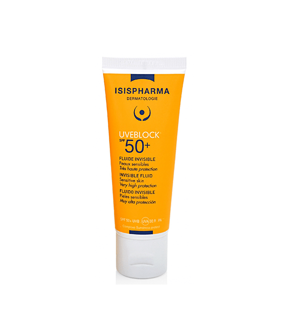 uveblock-1.png ISISPHARMA UVEBLOCK SPF 50+ FLUIDE INVISIBLE 40ML – Image 1