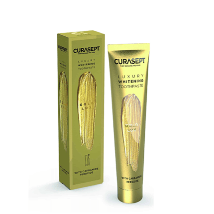 CURASEPT Luxury Gold dentifrice blanchissant au peroxyde de carbamide